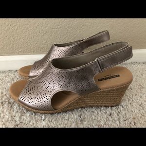 clarks lafley rosen espadrille wedge sandal
